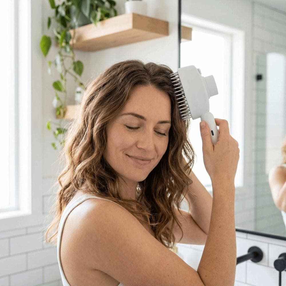 Pente De Cabelo Em Spray TEVO 3.7V 500 mAh , Massageador Portátil De Couro Cabeludo Com Bateria De Lítio , Escova Nutrit