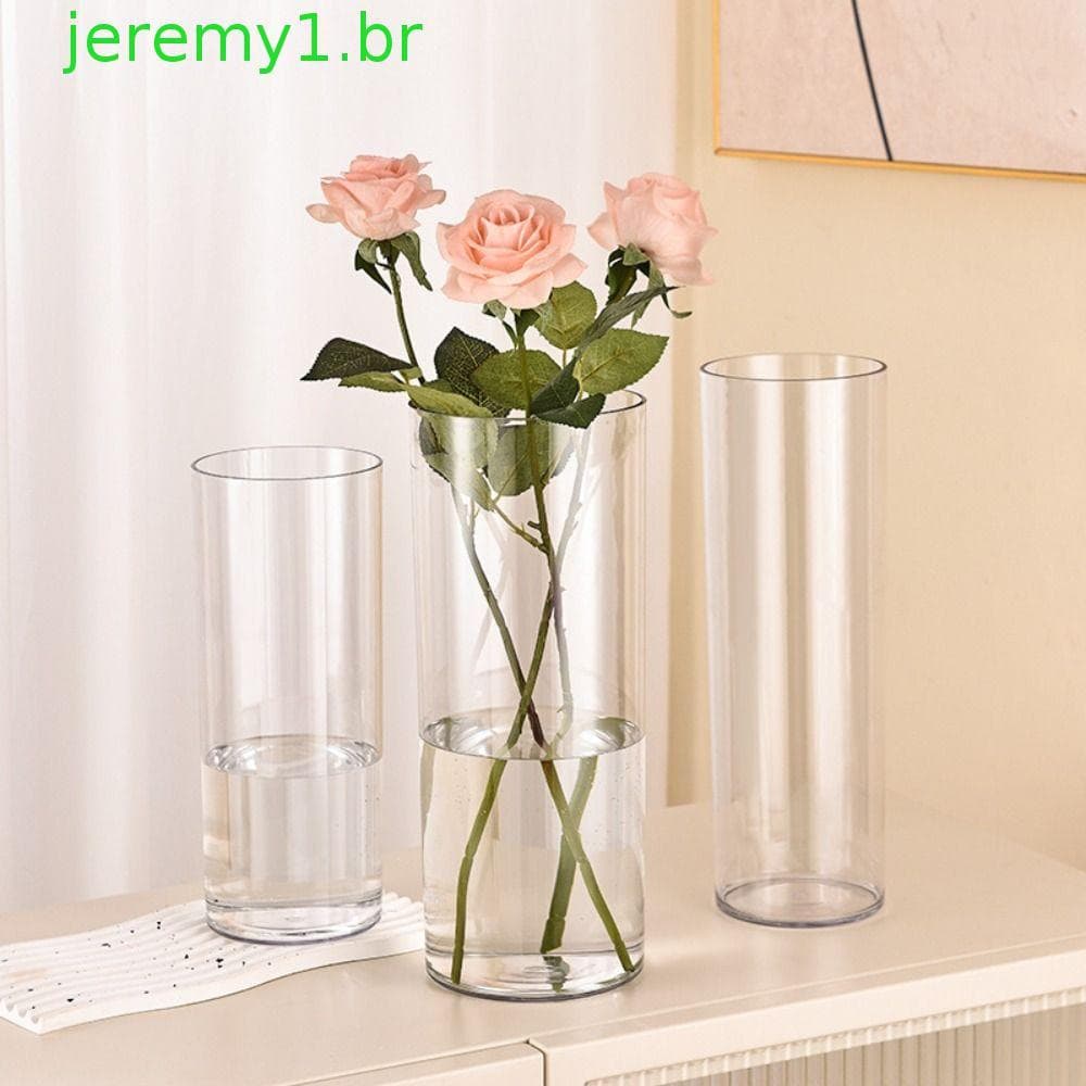 Vaso De Cilindro Acrílico JEREMY1 , Flores Transparente Inquebrável De Velas , Frescas