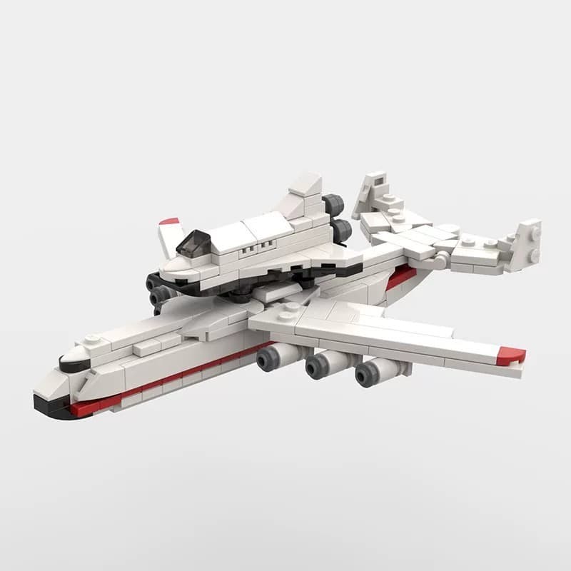 MOC Modelo de Blocos de Construção Compatível com o Ônibus Espacial Soviético Antonov AN-225, 223 Peças