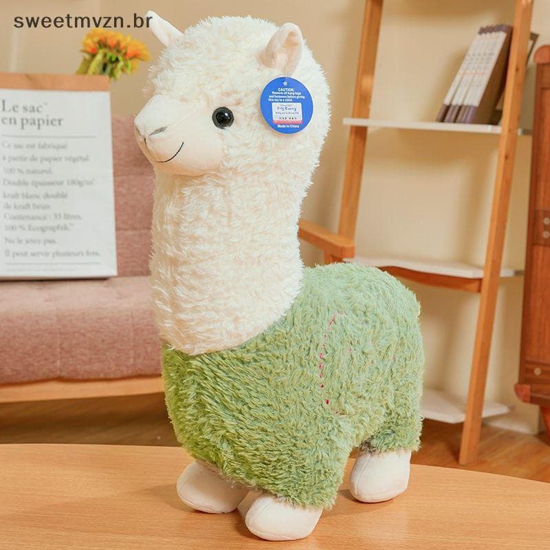 Brinquedo de pelúcia de alpaca de 25cm, disponível em 3 cores, boneco de animal fofo, feito de algodão macio, adequad