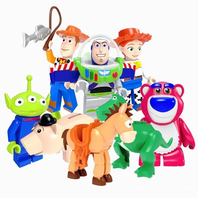 Brinquedo de Blocos de Montar para Aprendizagem Infantil Toy Story Buzz Lightyear Bulleye 3A1N