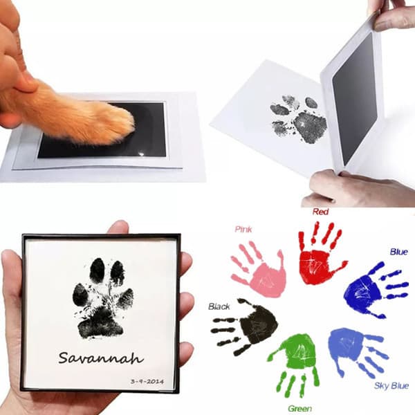 Kit de Impressões de Pés e Mãos de Bebê Seguro e Não Tóxico, Sem Contato com a Pele, Sem Almofadas de Tinta, para Recém-