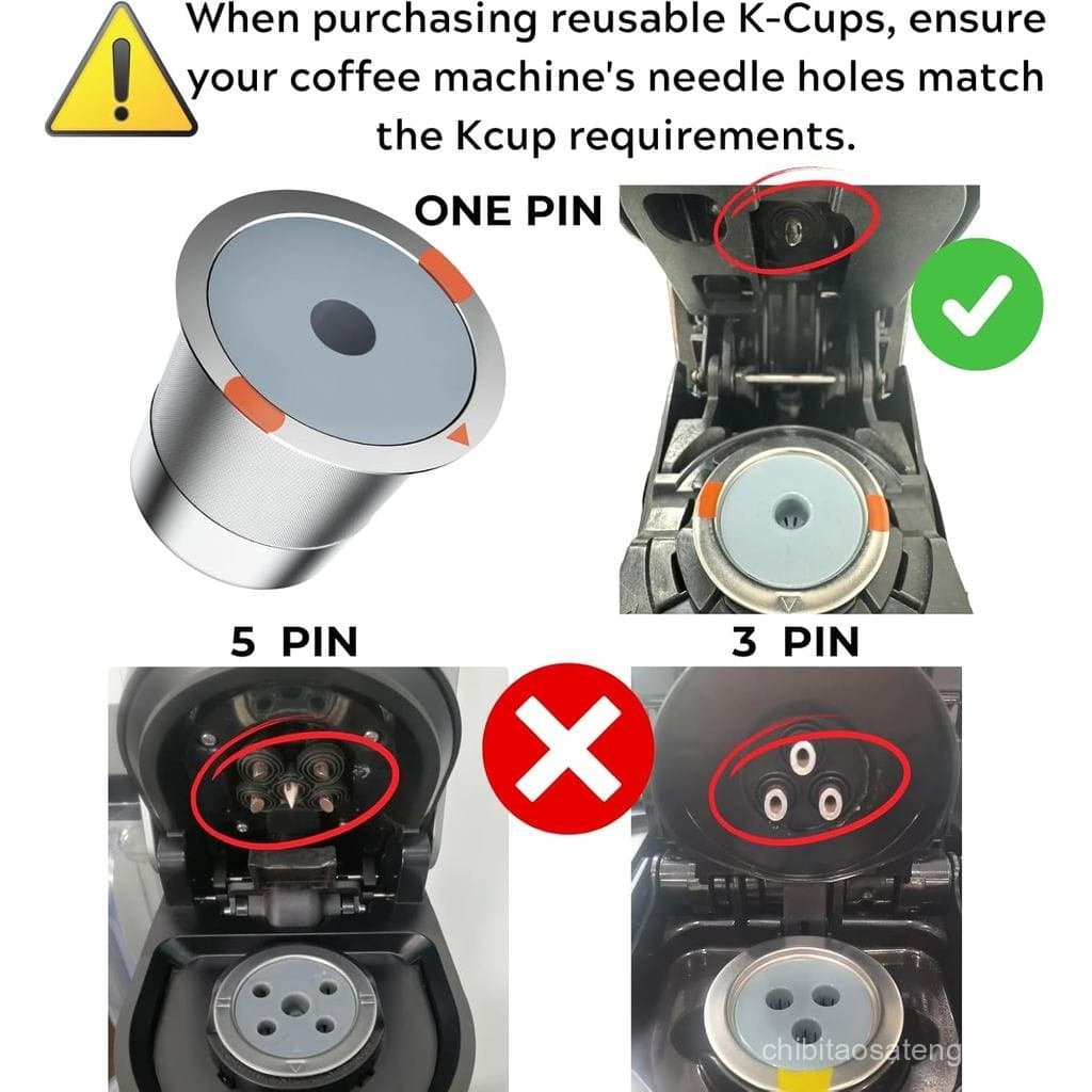 Noalto Copos K Reutilizáveis e Cápsulas de Café, Copos K Universais de Aço Inoxidável para Máquinas de Café Keurig 2.0 e