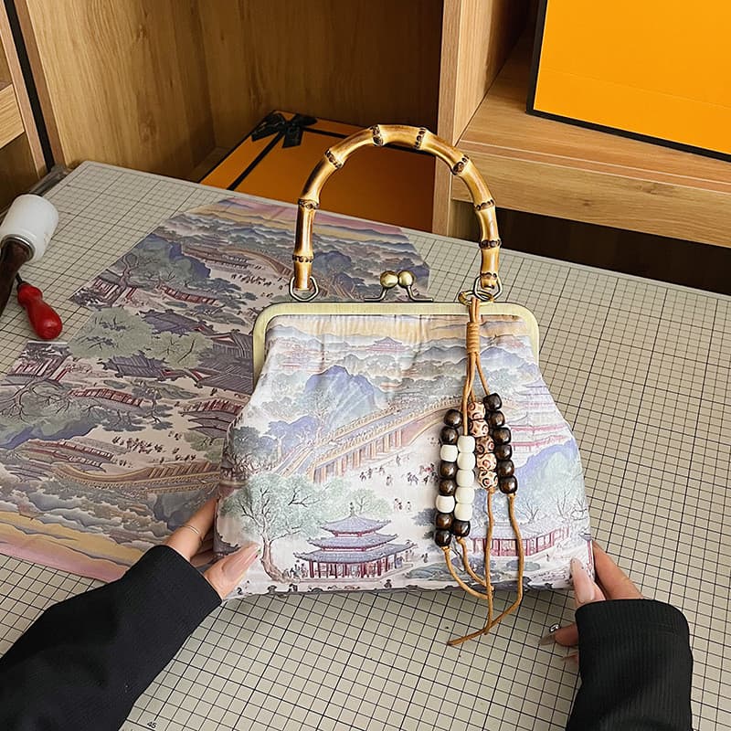 Nova bolsa de estilo chinês, bolsa feminina estilo cheongsam, bolsa de estilo tradicional chinês, bolsa de estilo