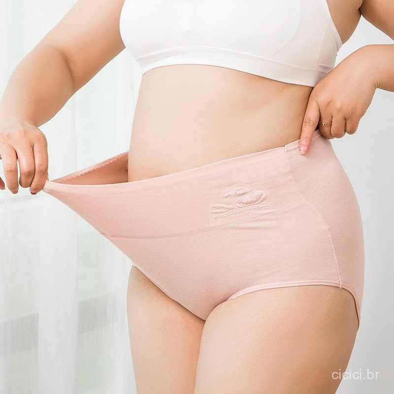 Calcinhas femininas de cintura alta, estilo europeu-americano, plus size, com efeito de compressão abdominal, para mulhe