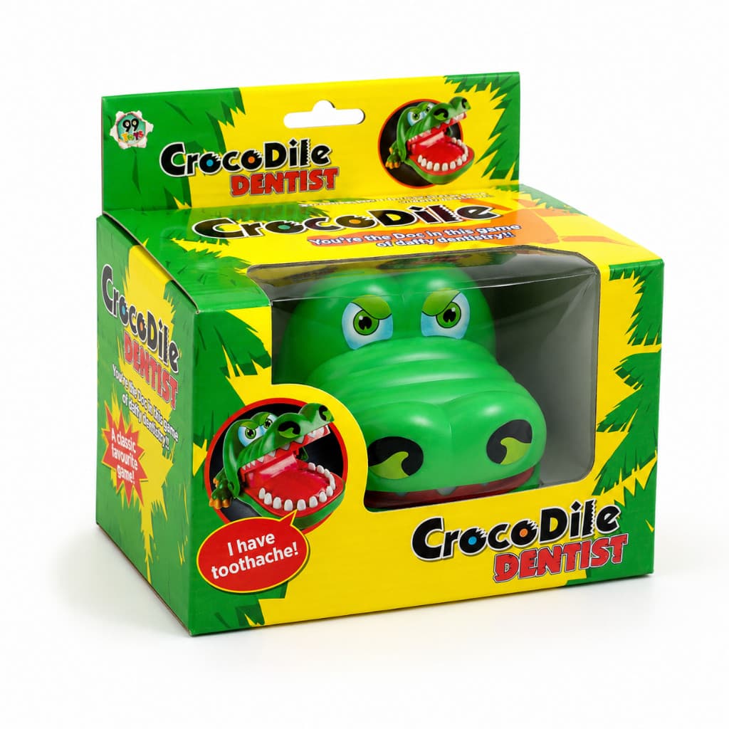 Jogo Crocodilo Dentista Infantil Morde Dedo Brinquedo Divertido para Crianças e Família