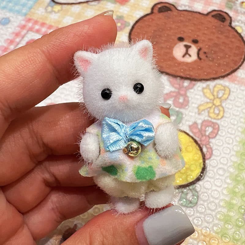Brinquedo de pelúcia da série animais da família da floresta, gato persa bebê pequeno f121, presente de Ano Novo 1HIB Y0