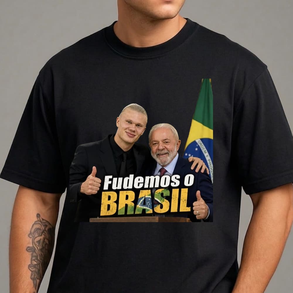 Camiseta Camisa Básica unissex Estampada Meme Brasil Futebol Eleição Confortave Para Dia A Dial Lançamento