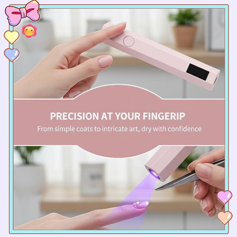 [beautifulhome] Mini Caneta Portátil UV Para Unhas Com Display LCD 20/60S Temporizador Recarregável LED Secador De Esmal