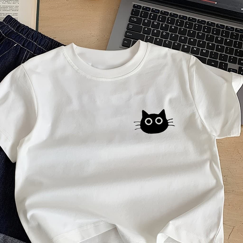 Camiseta Infantil Menina Estampada Moda Infantil Casual Blusa 100% Algodão