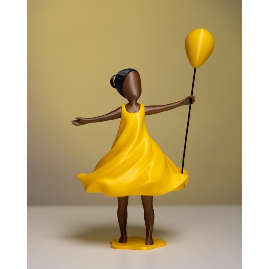 Escultura A Menina E O Balão Decoração Moderna Minimalista | Vieco 3D