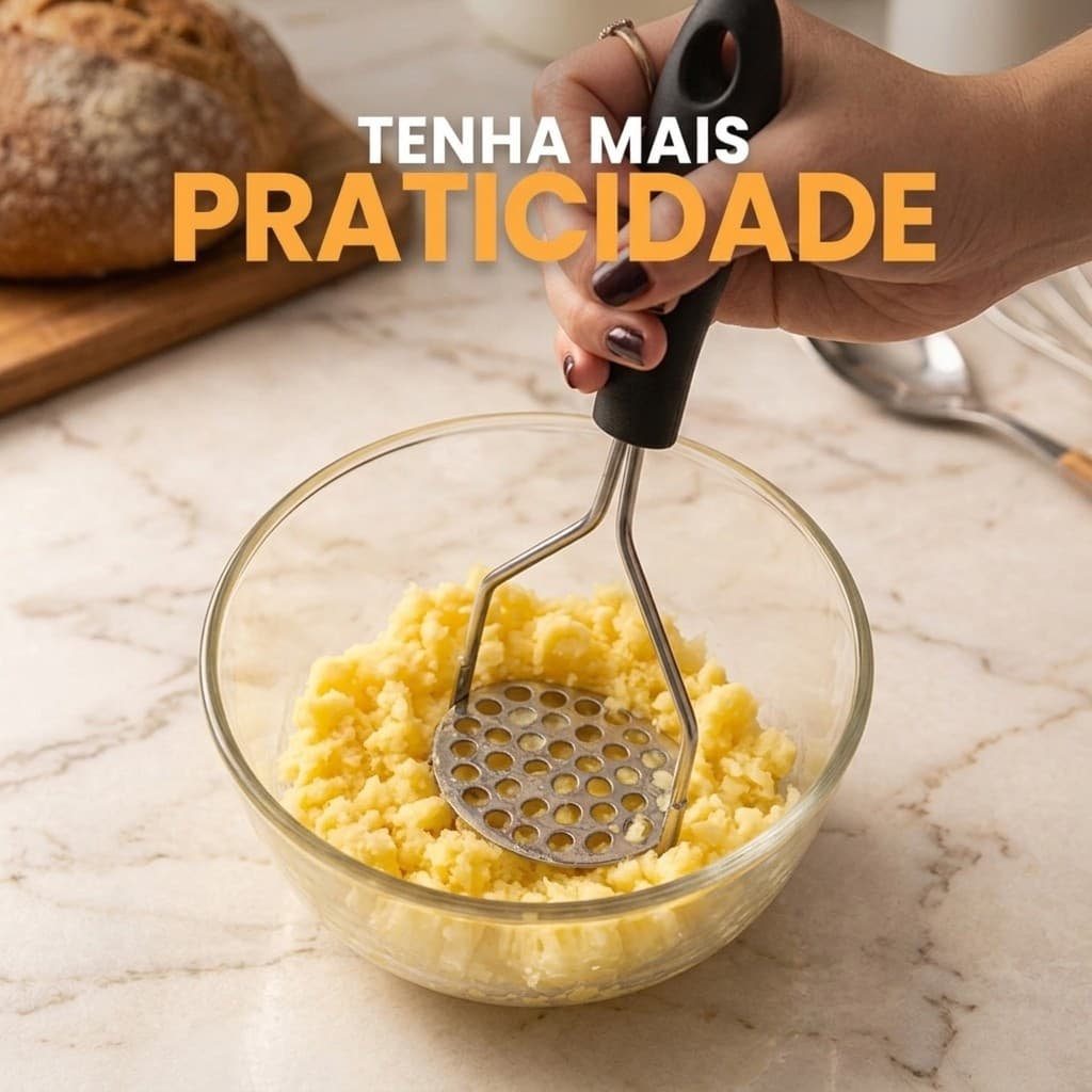 Amassador De Batata Manual Aço Inox Alta Qualidade
