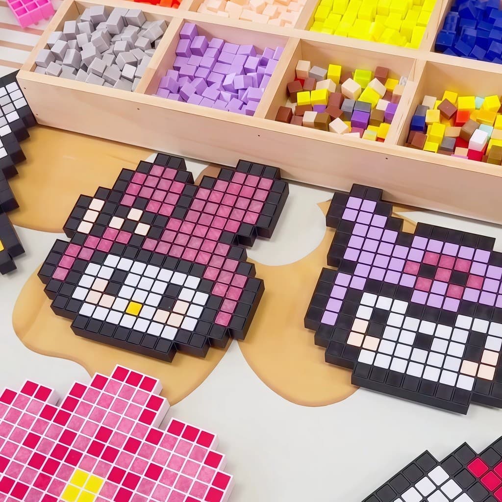 Conjunto de Blocos de Construção DIY, Kit de Materiais Educativos para Artesanato, Blocos de Construção com Molde de Bat