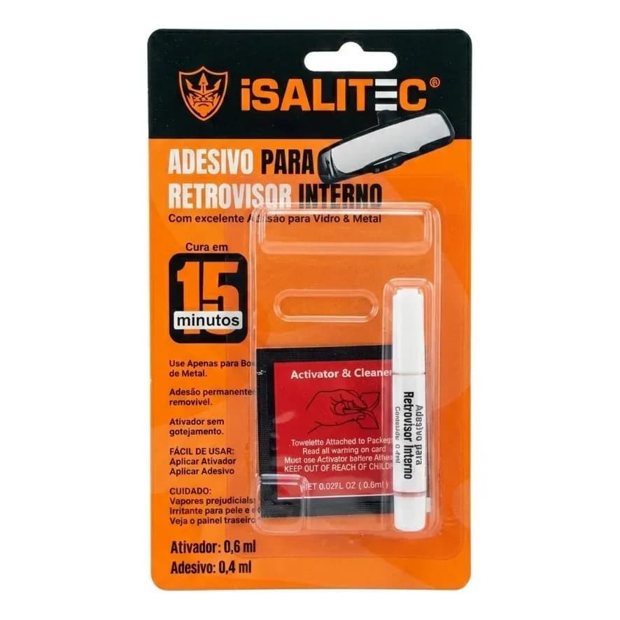 Cola Retrovisor Interno Parabrisa Isalitec 0,4ml Branco
