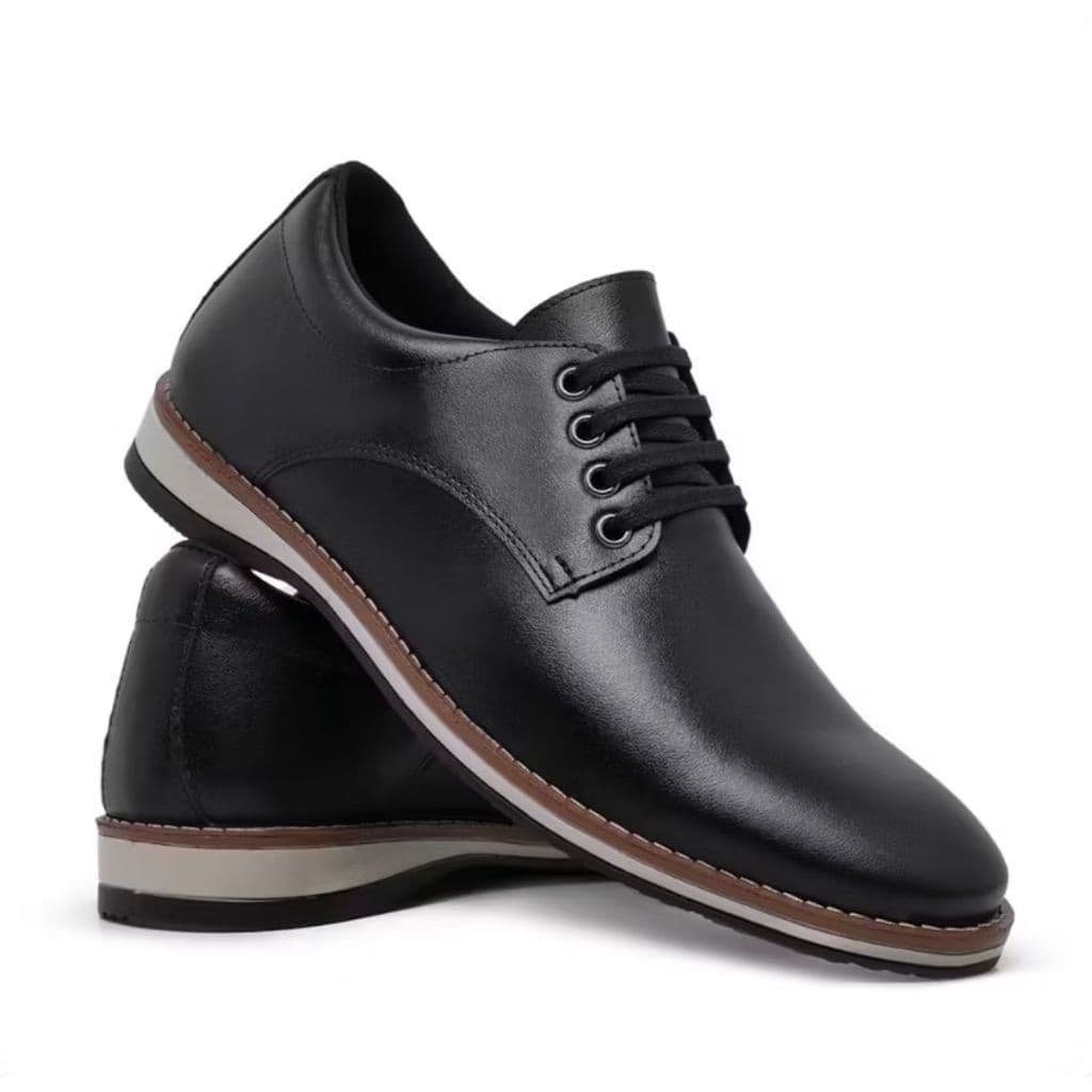Sapato Social Masculino Oxford Casual Elegante De Couro Nobre Com Solado Leve Confortável Ideal Para Dia a Dia Estiloso