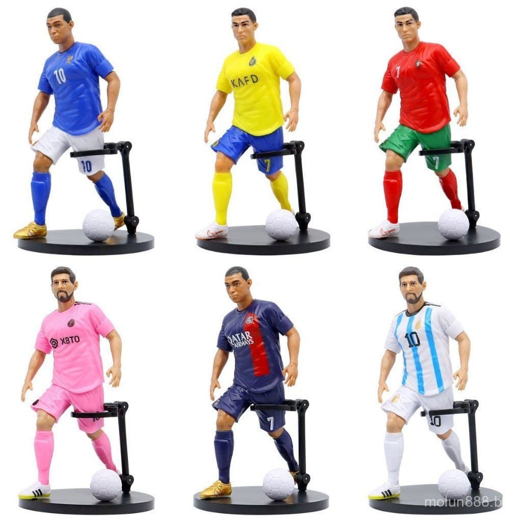 Figurinha de Estrela do Futebol 2025, Modelo de 19cm, Messi/Cristiano Ronaldo/Mbappé/Bellingham/Yamal, Decoração de Figu