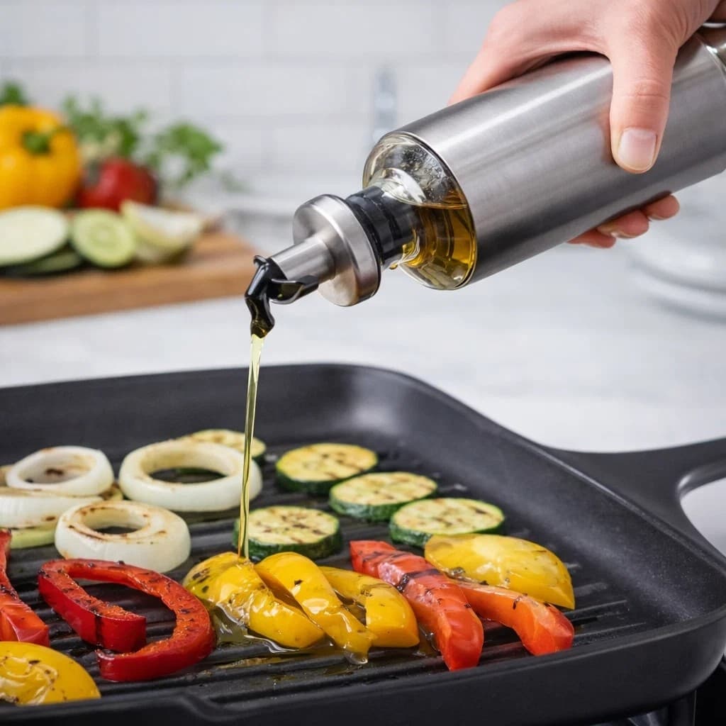 Galheteiro Frasco Garrafa Guarda Dispenser Temperos Inox Cozinha Vasilha Servir Salada Pote