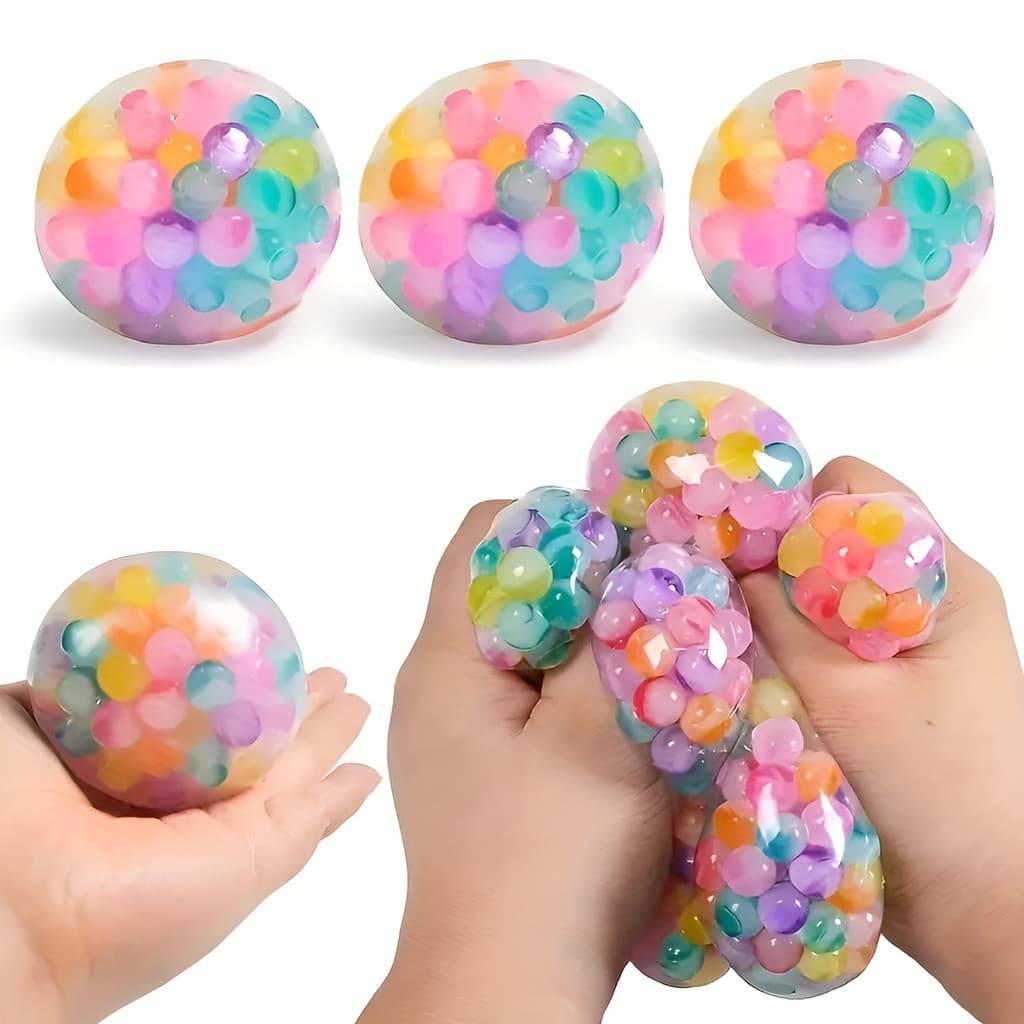 【Stress Relief】Perfect for Kids Grape Ball/Stress Relief/Squeeze Toy/Colorful Beads
