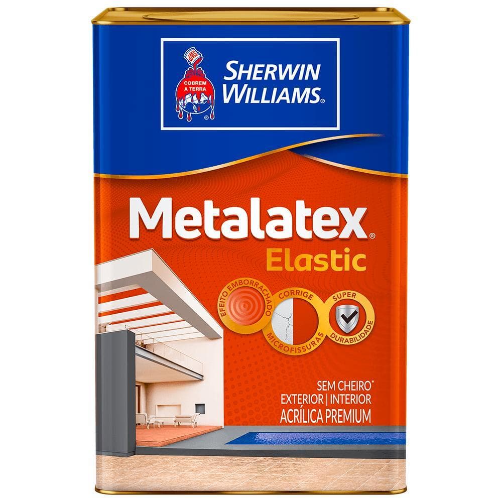 Tinta Acrílica Premium Sherwin-Williams Metalatex Elastic Acetinado Branco 18L - 7290006