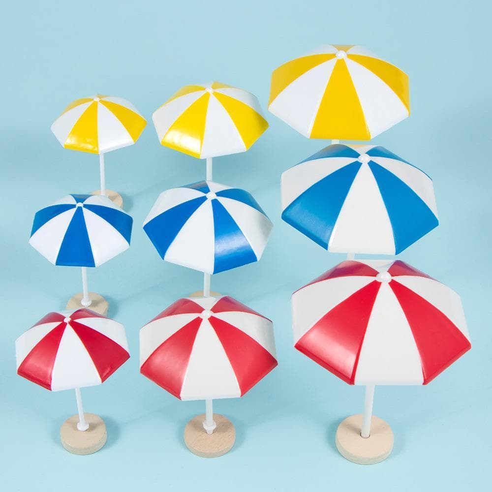 SHEENGD1 Guarda-Sol Casa De Bonecas Acessórios Estatuetas Em Miniatura Jardim De Fadas 3 Cores DIY Artesanato Praia