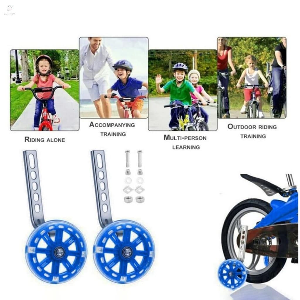 Kit De Montagem De Estabilizador De Bicicleta-Roda Auxiliar De Equilíbrio Silencioso Para Bicicletas Dobráveis Infantis