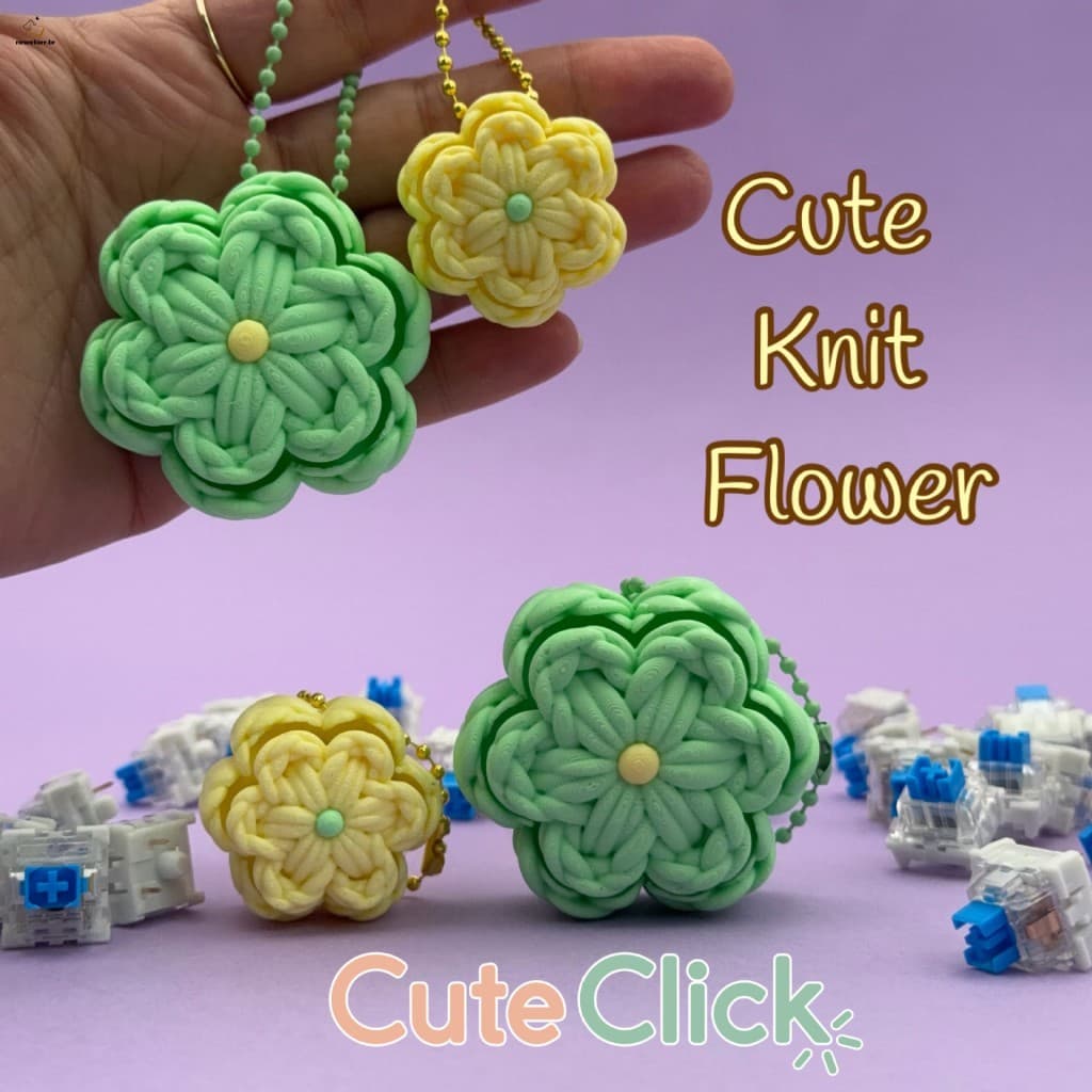 Chaveiro De Flor Com Padrão De Malha Push-Pop Impresso Em 3D-Brinquedo Fidget Para Alívio Do Estresse