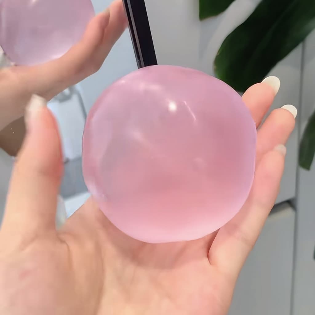 Criativo transparente óleo de coco de alta aparência alta plasticidade não-rebote pitada música pele de gelo bola feita
