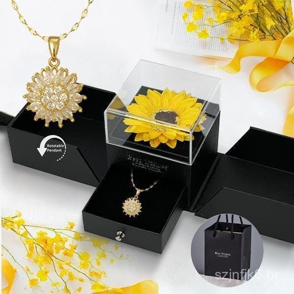 Presentes de Girassol Artificial para Mulheres, Filha, Namorada, Esposa, Mãe, Amigas, Irmãs, Tia, Colar "Você é Meu Sol"