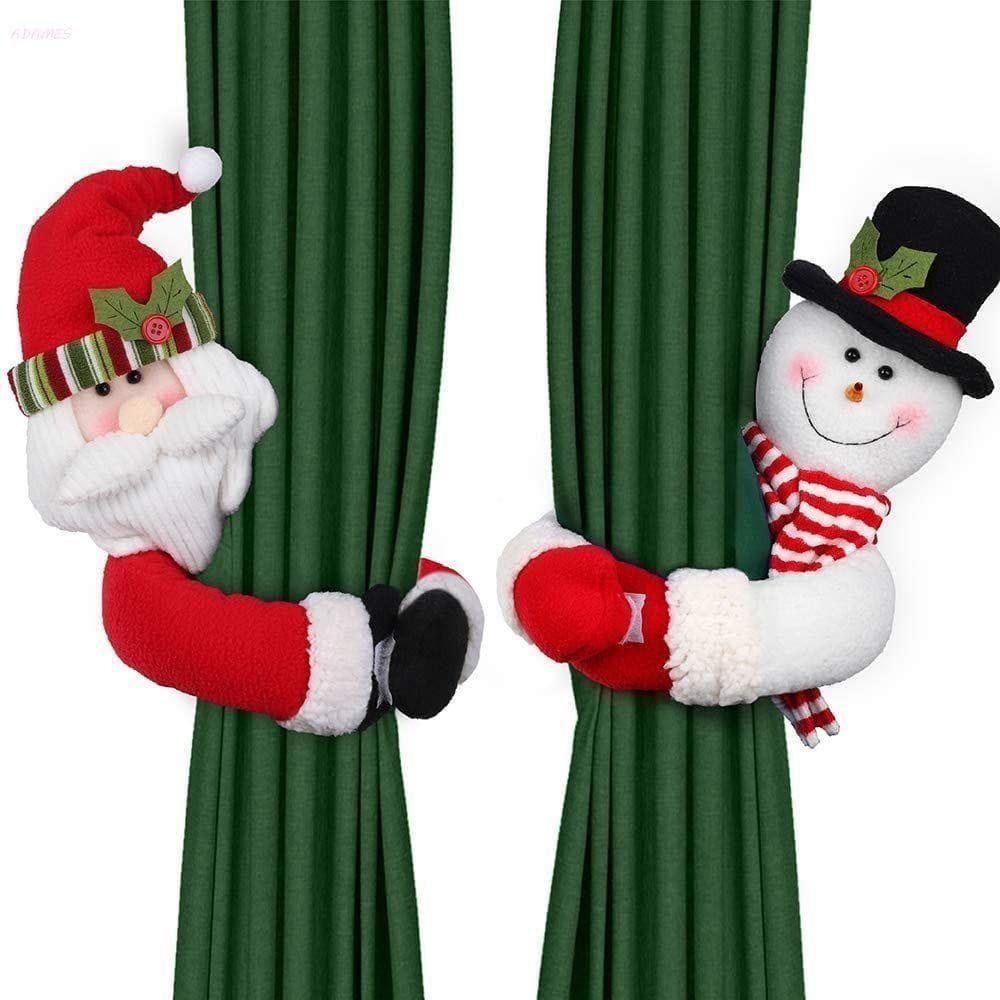 Prendedores de cortina do Papai Noel ADAMES, clipes de Natal com design de desenho animado fofo, produto exclusivo da JT