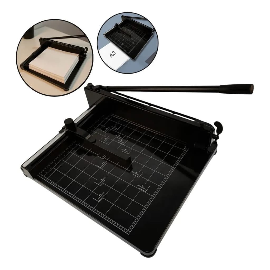 Guilhotina De Papel A3 Profissional 400 Folhas 40mm Preto Importway