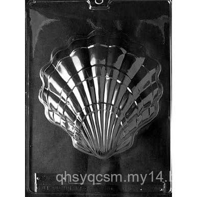 Molde de Chocolate Grande em Forma de Concha Cybrtrayd com Instruções Exclusivas de Moldagem de Chocolate Cybrtrayd (WOD