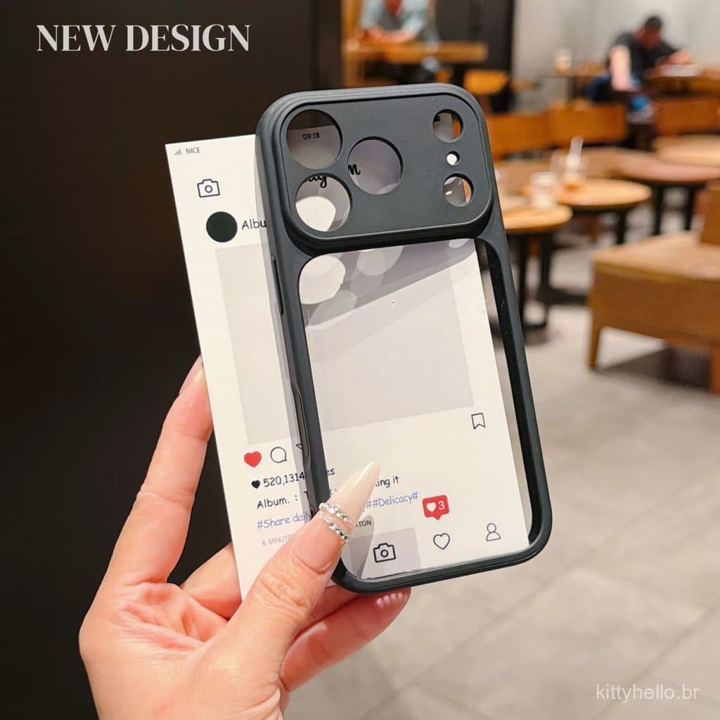 Compatível com o iPhone 17 Pro Max, a capa do telefone se transforma instantaneamente em uma grande janela de visualizaç