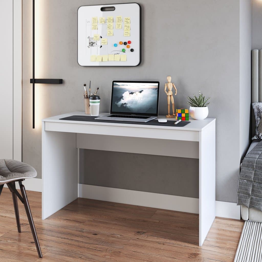 Escrivaninha Mesa Escritório Mesa Gamer B23 120cm Branca Branco
