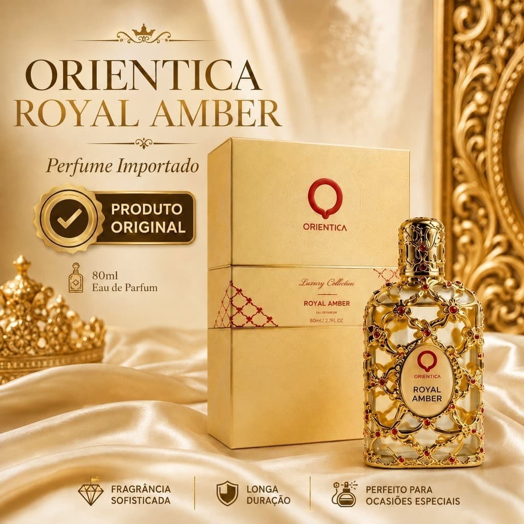 Perfume Árabe Importado Orientica Royal Amber EDP 80ml Unissex