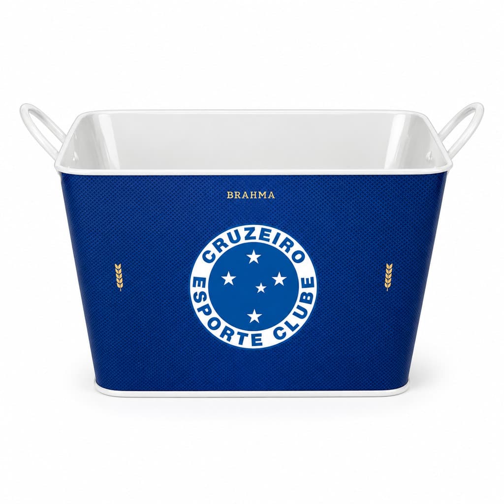 Balde De Gelo Cruzeiro Esporte Clube Metal P/ Bebidas