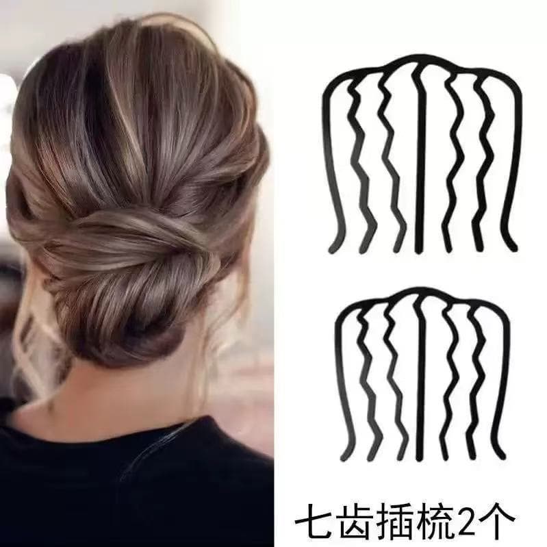 Ferramenta de penteado estilo coreano para coques, grampo de cabelo simples e versátil para a parte de trás da cabeça, f