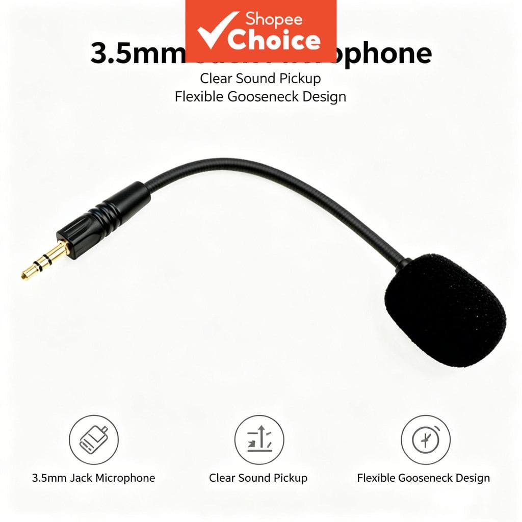 Microfone de Mão Mini Microfone Estereofônico com Fio Condensador Portátil 3,5mm para Gravação em Telefone e Laptop