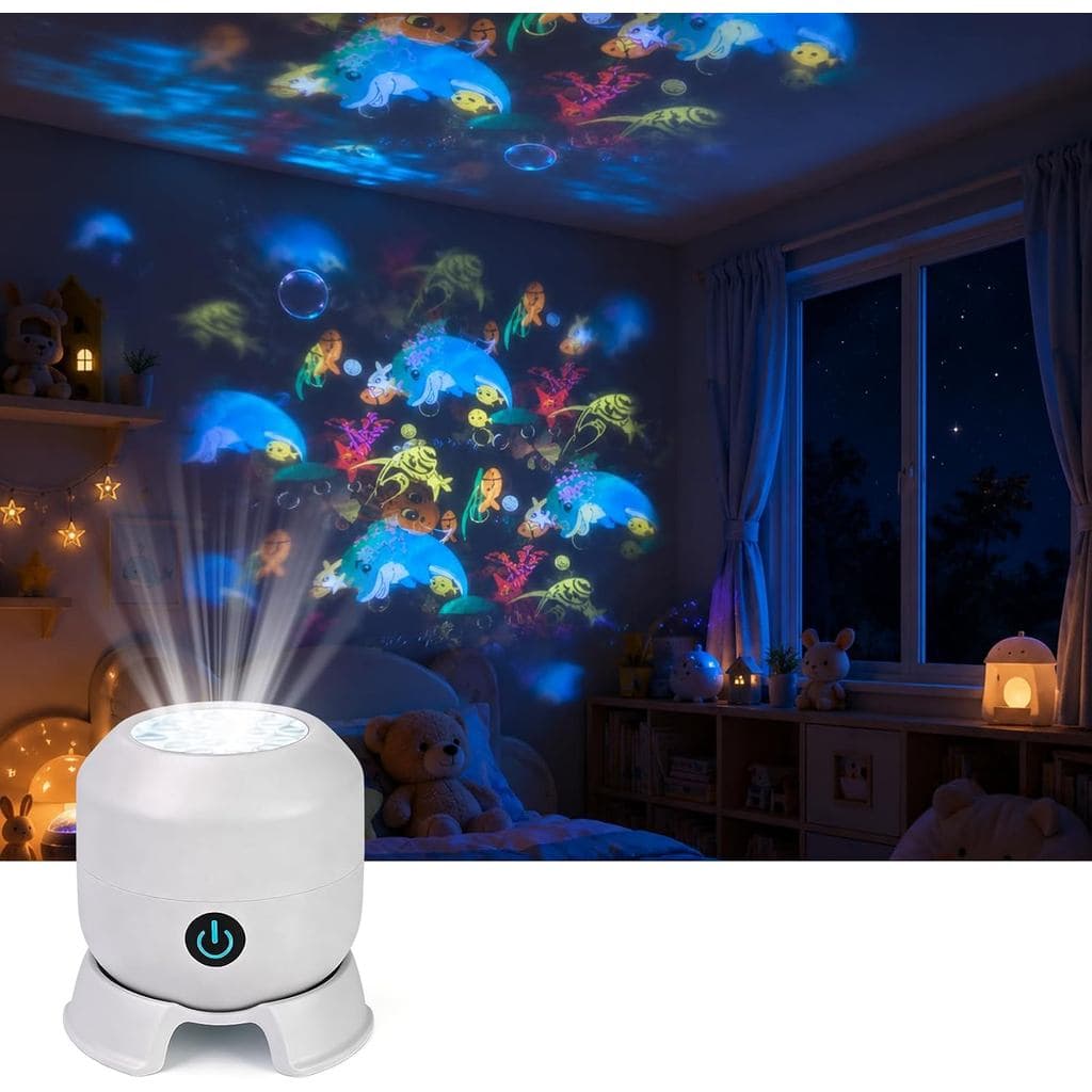 Projetor de Luz LED Rotativo, 360 °   Projetor de Luz Noturna com Ondas Oceânicas Rotativas, Projetor de Ondas Oceânicas