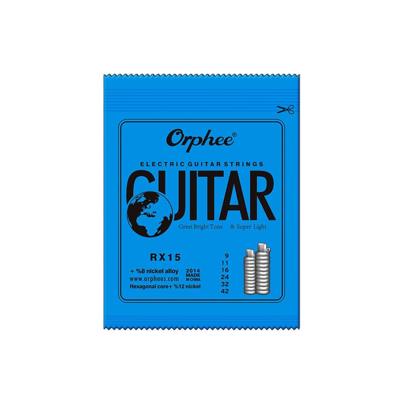 Orphee orphee cordas série RX cordas de guitarra elétrica de aço carbono um conjunto de 6 cordas de guitarra elétrica 1/