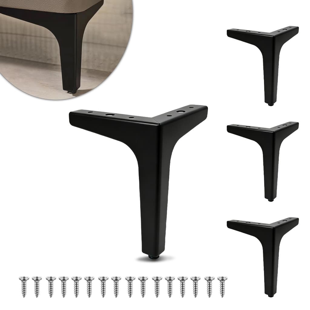 Suporte Elevador para Móveis 15 cm – 4 Peças – Aço Reforçado – Suporta 100 kg cada – Para Cama, Sofá, Cômoda