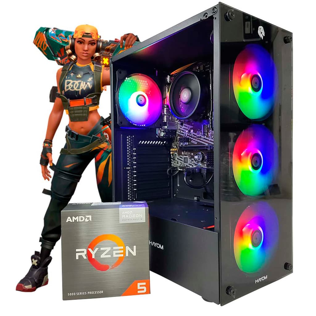 PC GAMER RYZEN 5 5600GT, 16GB DDR4, SSD 480GB, VEGA 7, FONTE 500W, MB A520