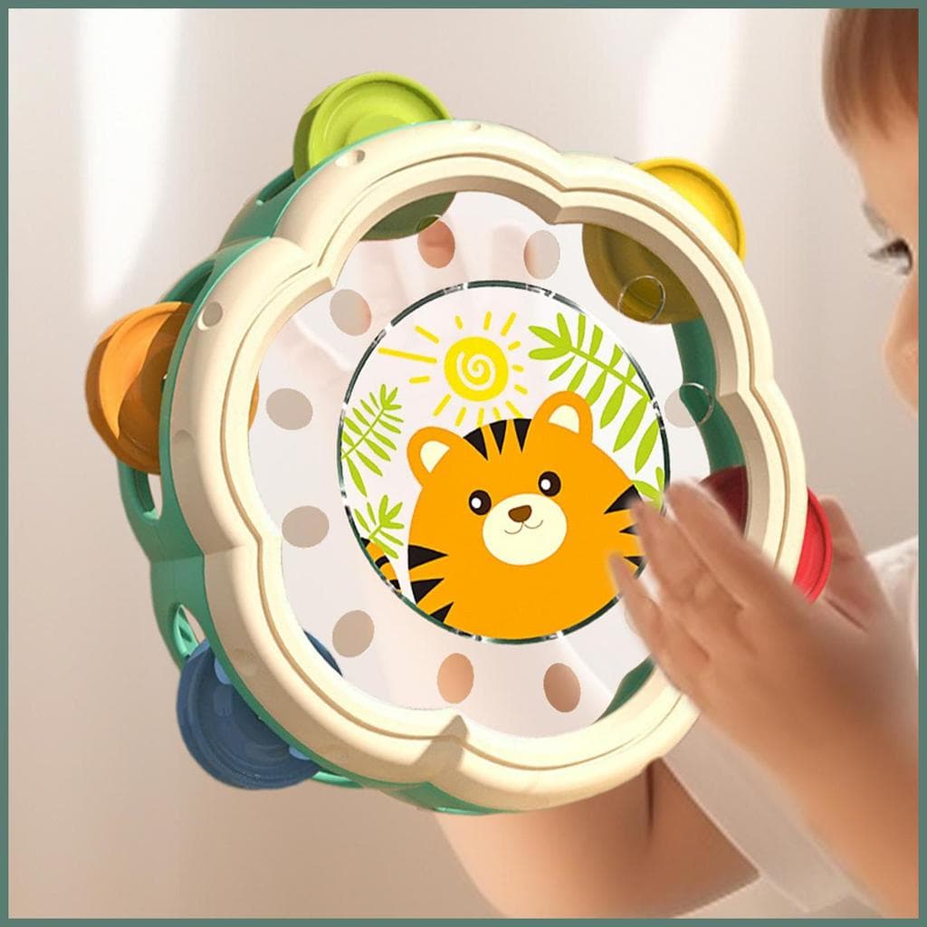 Pandeiro Infantil Interativo Mão Tambor Instrumento Musical Dos Desenhos Animados Educacional chunnimbr