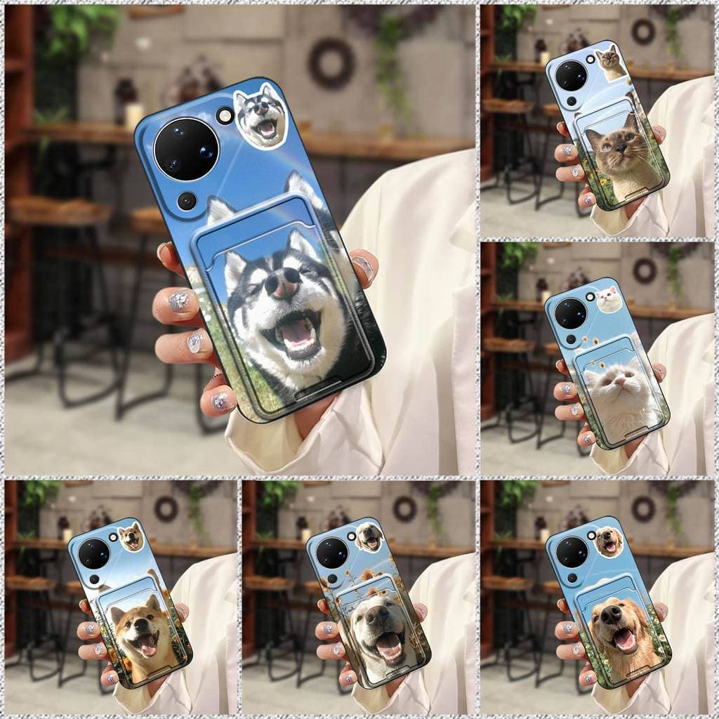 Capa De Telefone De Desenho Animado De Cachorro Para Huawei Pura90/P90 Resistente À Sujeira slot Cartão Silicone Durável