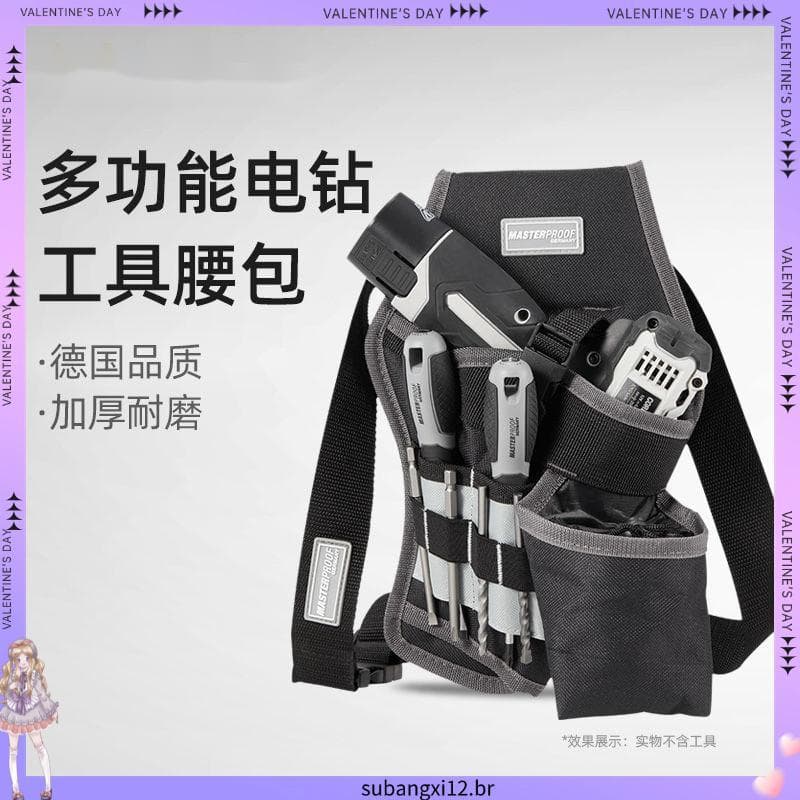Nova bolsa de cintura masculina, grande capacidade, canteiro de obras, eletricista, bolsa de cintura dedicada, multifunc