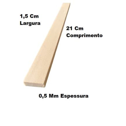30 Ripinhas Filetes De Madeira Pinus Para Artesanato 21 X 1,5  X 0,5 Cm
