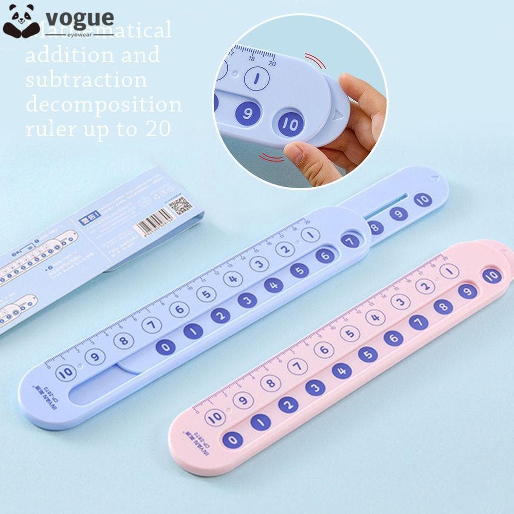 Régua De Subtração VOGUEEE , Dentro De 20 Réguas De Decomposição Matemática Rosa/Azul , Adição De Plástico Portátil