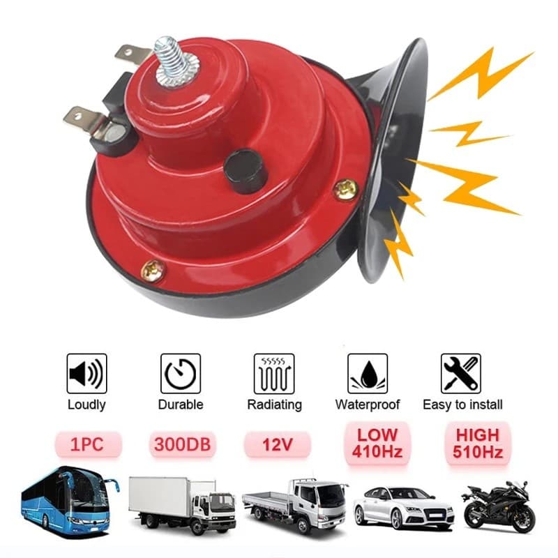 12V Super Alto Trem Chifres 300DB À Prova Dwaterproof Água-Falante Automotivo Universal Carro Motocicleta Caminhão Barco