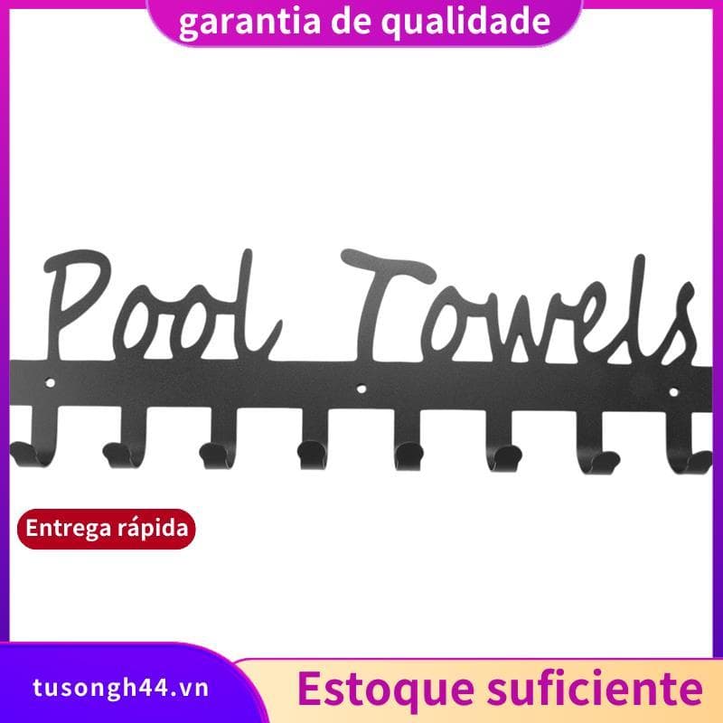 Ganchos De Toalha De Piscina Para Banheiro , Montagem Na Parede , Toalheiro , Suporte , Cabide De Aço Carbono , Organiza