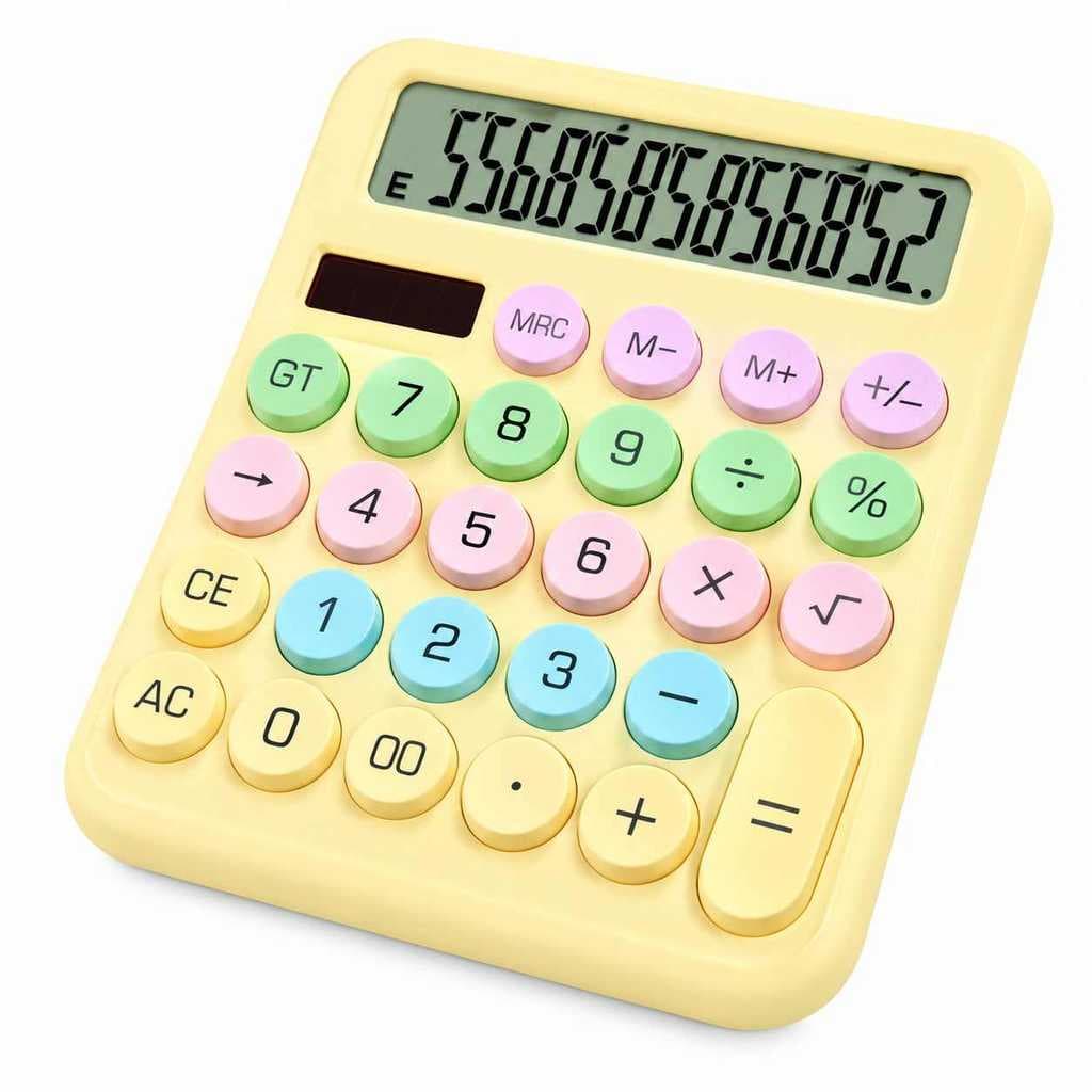 Calculadora de Mesa 12 Dígitos – Design Moderno e Colorido