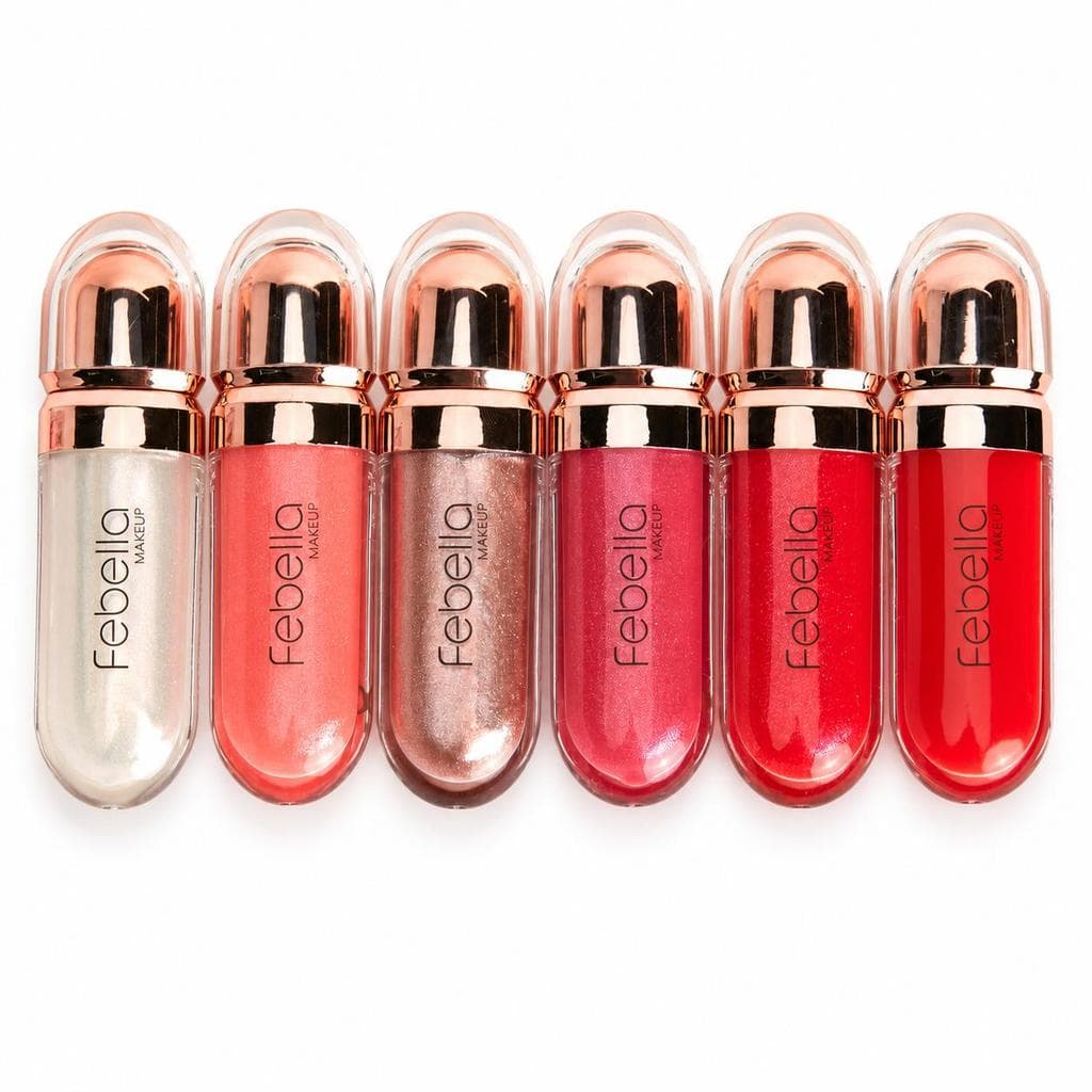 LIP GLOSS 3D SUPER BRILHANTE 12 CORES – FEBELLA MAKEUP